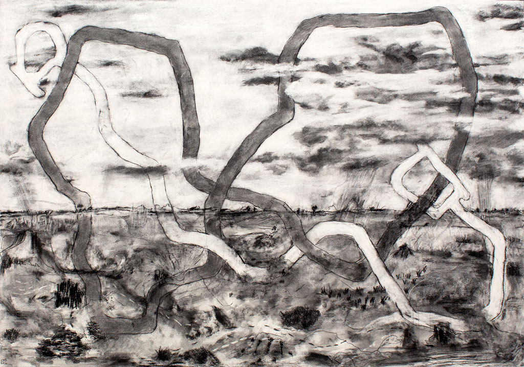 Drawing of Lake Mungo